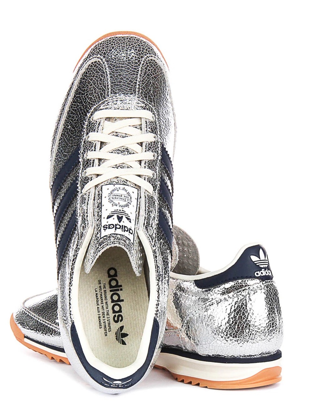 adidas SL 72 OG Silver Metallic Collegiate Navy (Women's) 9 Brand Nee in Box - Picture 3 of 6